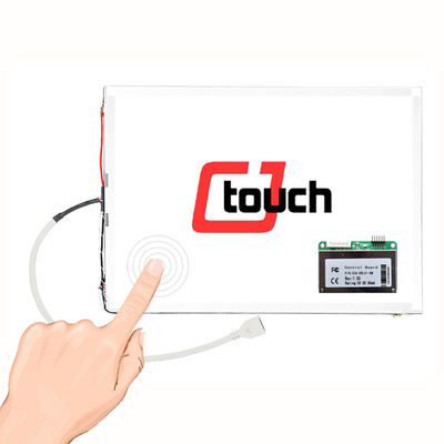 Écran tactile acoustique de CJTOUCH, panneau d'écran tactile de 17 pouces pour l'atmosphère de machine de position de kiosque