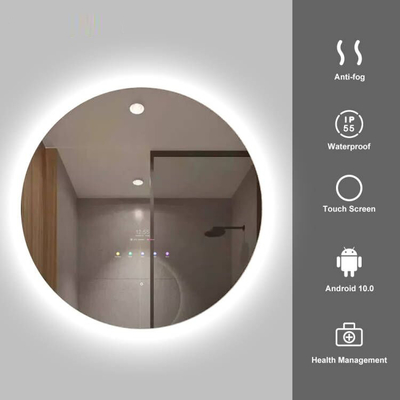 10,1 » miroirs intelligents d'écran tactile, IP65 PCAP autour des miroirs menés de salle de bains